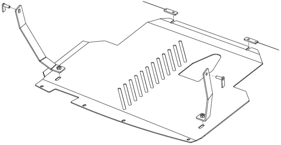 Skid plate — engine bay and transmission — Ford Courier (2018–)