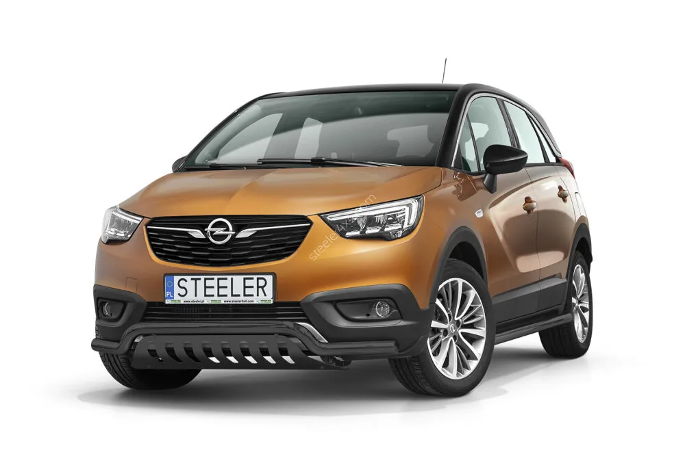 EC low spoiler bar with axle-plate, black — Opel Crossland X (2017–)