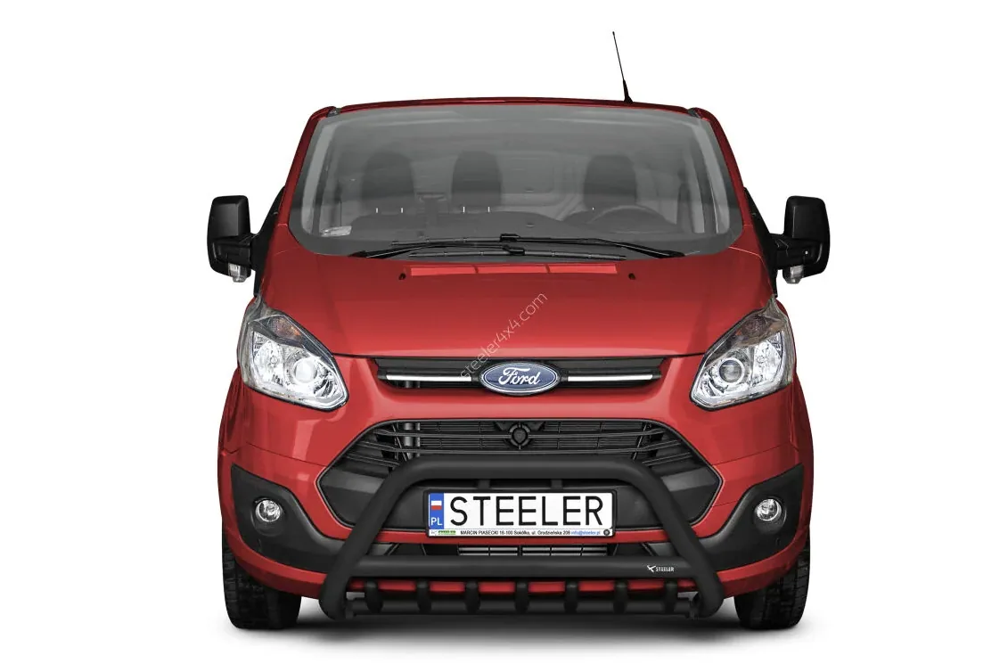 EC A-kaitseraud põikitoru ja sillatoruga, must — Ford Transit Custom (2012–2018)