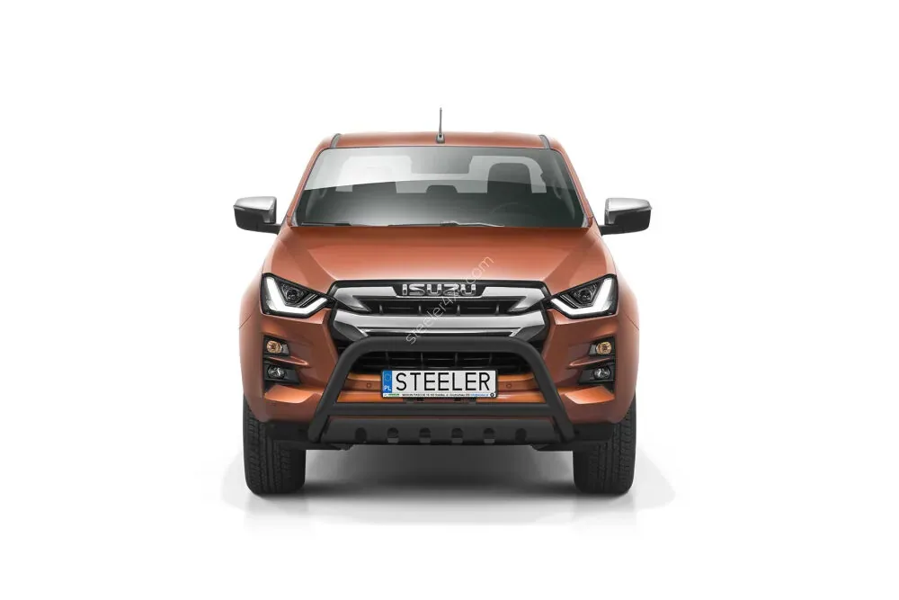 EC A-kaitseraud põikitoru ja sillaplaadiga, must — Isuzu D-Max (2020–)