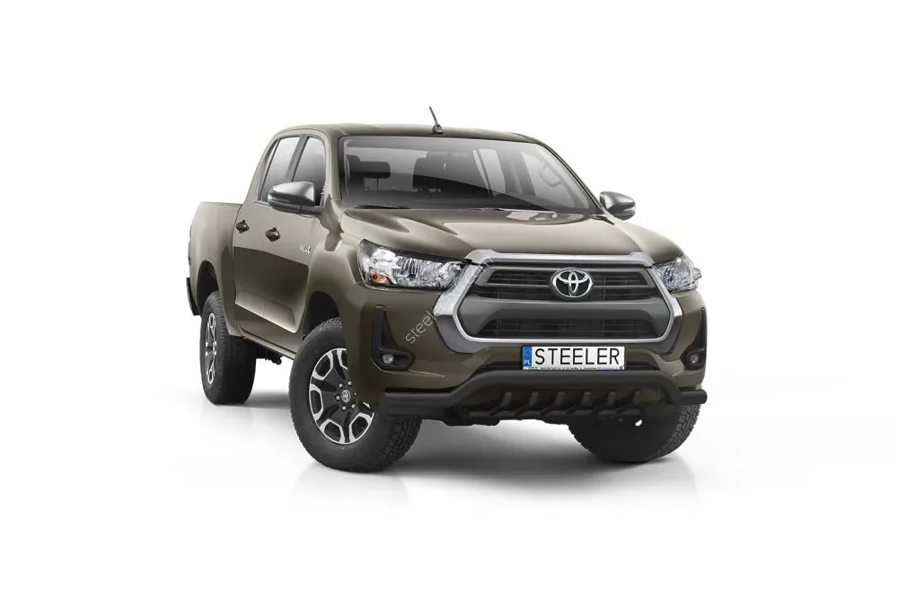 Нижняя дуга с трубой моста, чёрная — Toyota Hilux (2021–)