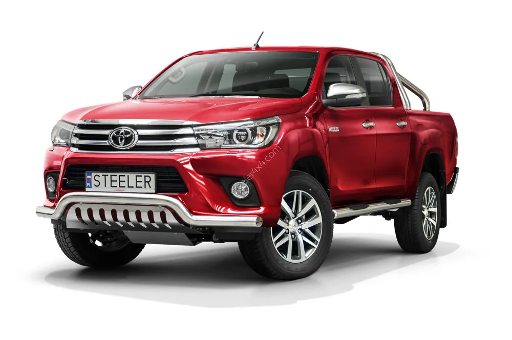 Low spoiler bar with axle-plate — Toyota Hilux (2015–)