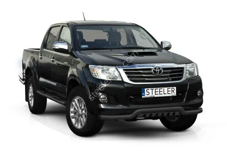 EC low spoiler bar with axle-plate, black — Toyota Hilux (2005–2011)