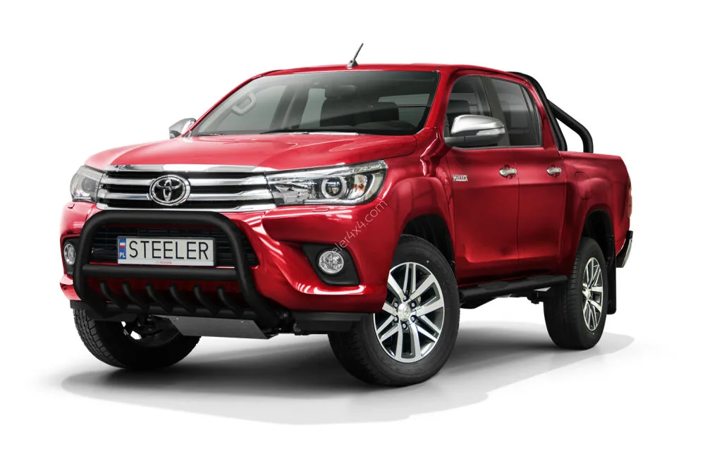EC A-kaitseraud põikitoru ja sillatoruga, must — Toyota Hilux (2015–)