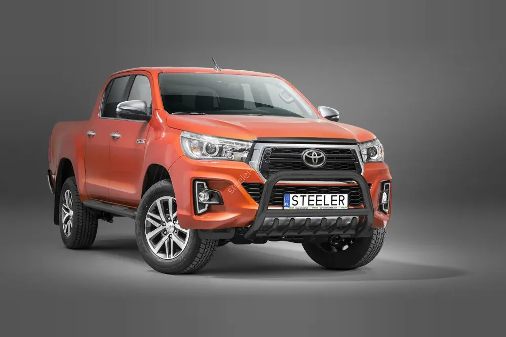 EC A-kaitseraud põikitoru ja sillatoruga, must — Toyota Hilux (2018–)
