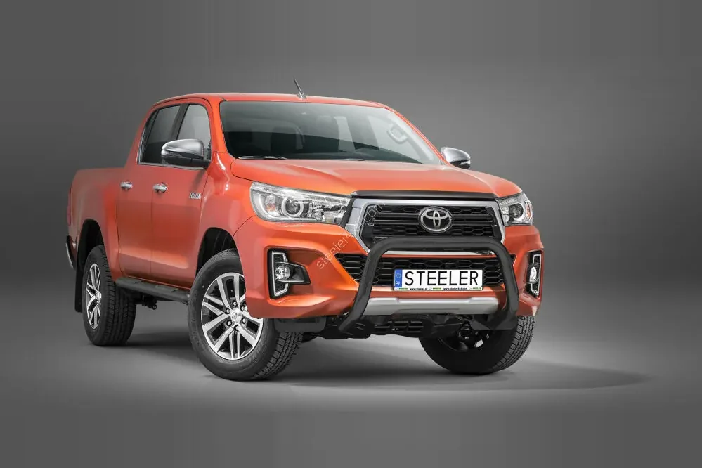 EC A-kaitseraud ilma põikitoruta, must — Toyota Hilux (2018–)