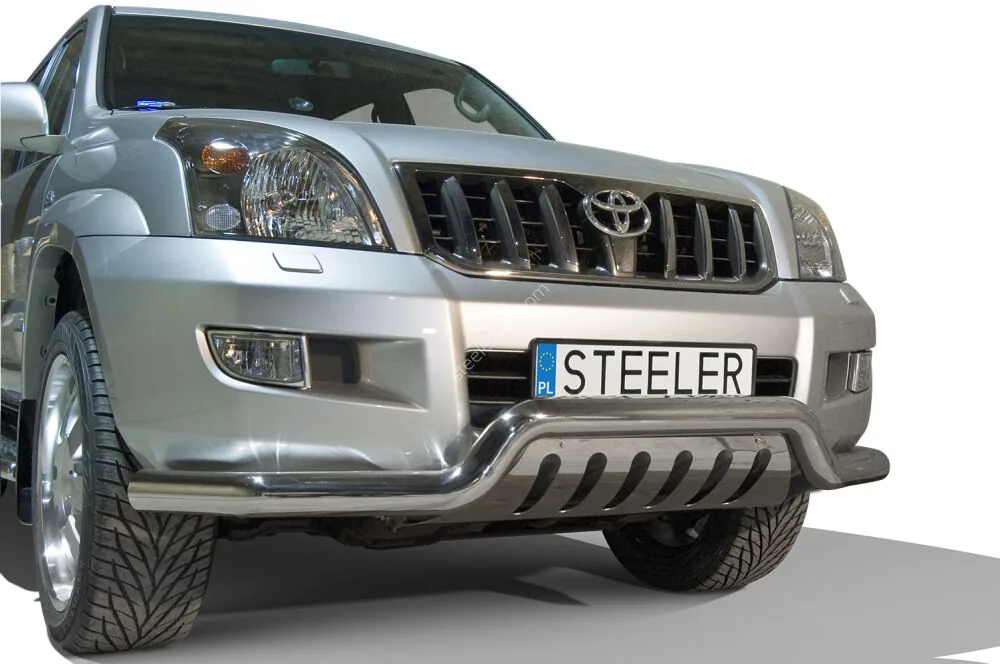 EC low spoiler bar with axle-plate — Toyota Land Cruiser 120 (2003–2009)