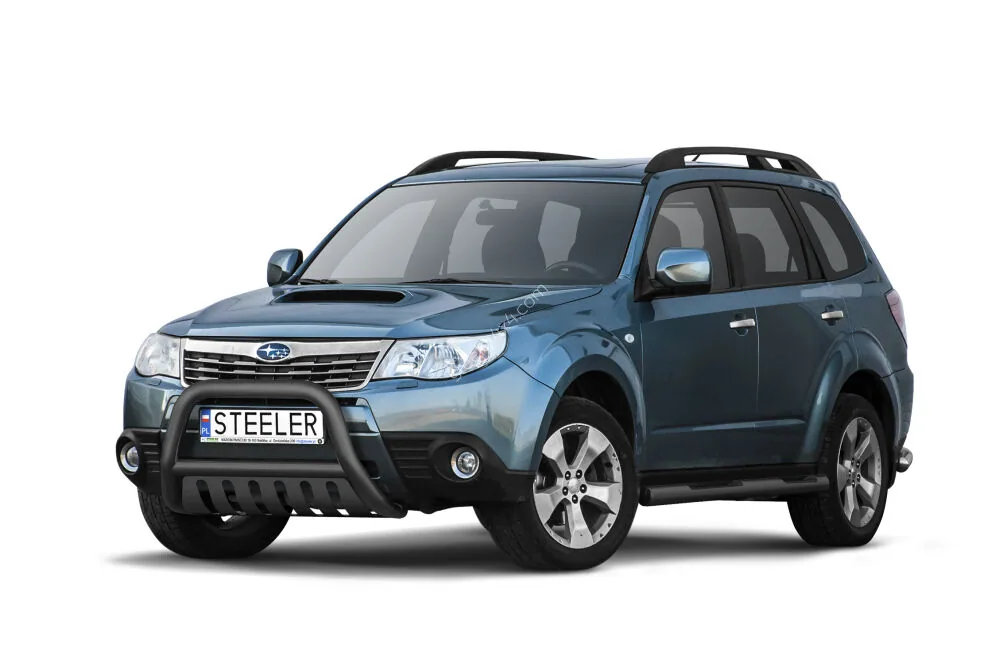 EC A-bar with cross bar and axle-plate, black — Subaru Forester (2008–2012)