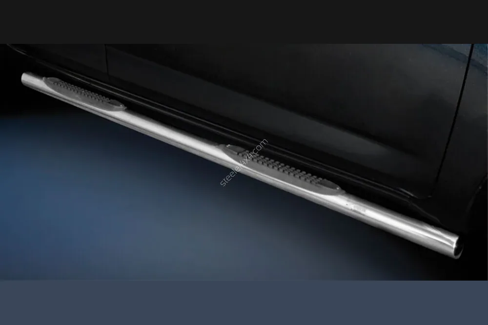 Stainless steel side bars with plastic steps — Hyundai ix35 (2011–)