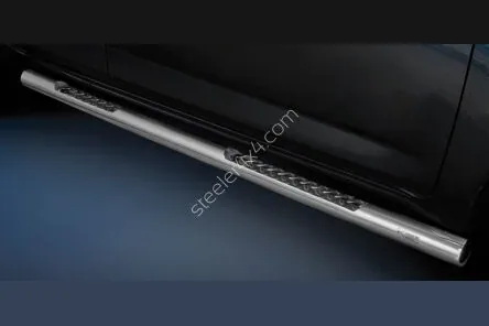 Stainless steel side bars with checker plate steps — Hyundai ix35 (2011–)