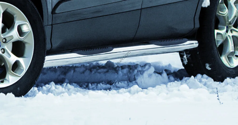 Stainless steel side bars with plastic steps — Ford Kuga (2012–2017)