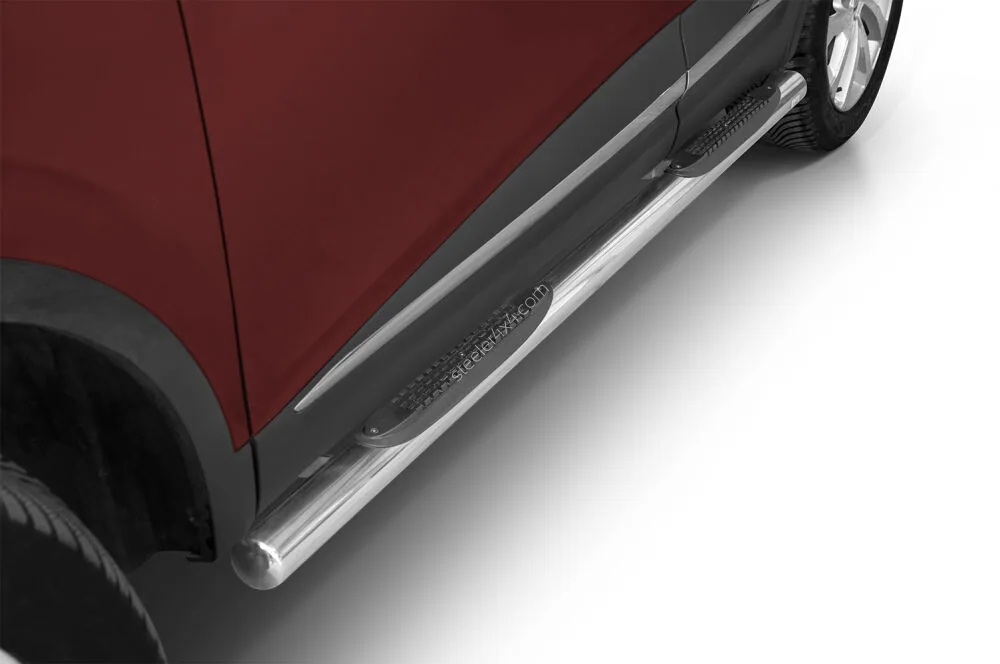Stainless steel side bars with plastic steps — Renault Kadjar (2016–)