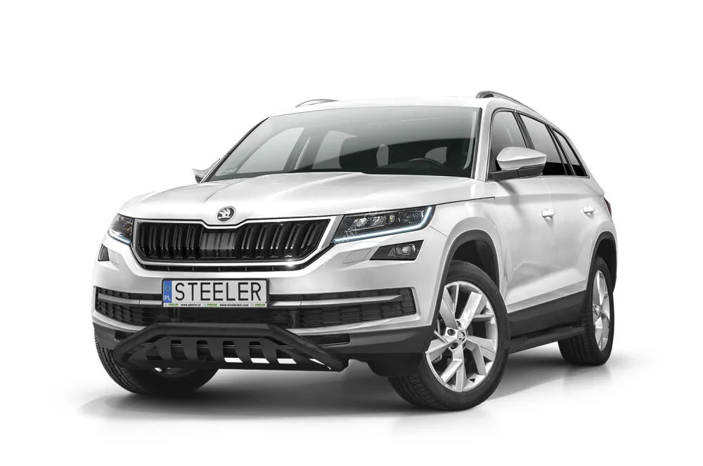 EC narrow low spoiler bar with axle-plate, black — Škoda Kodiaq (2016–)