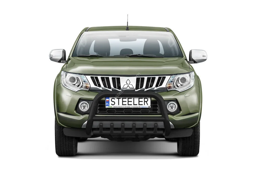 EC A-kaitseraud põikitoru ja sillatoruga, must — Mitsubishi L200 (2015–2019)