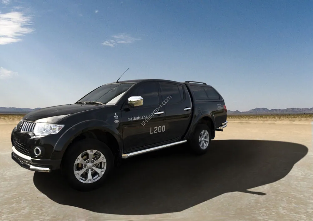 Пороги-трубы из нержавейки — Mitsubishi L200 (2009–2015)