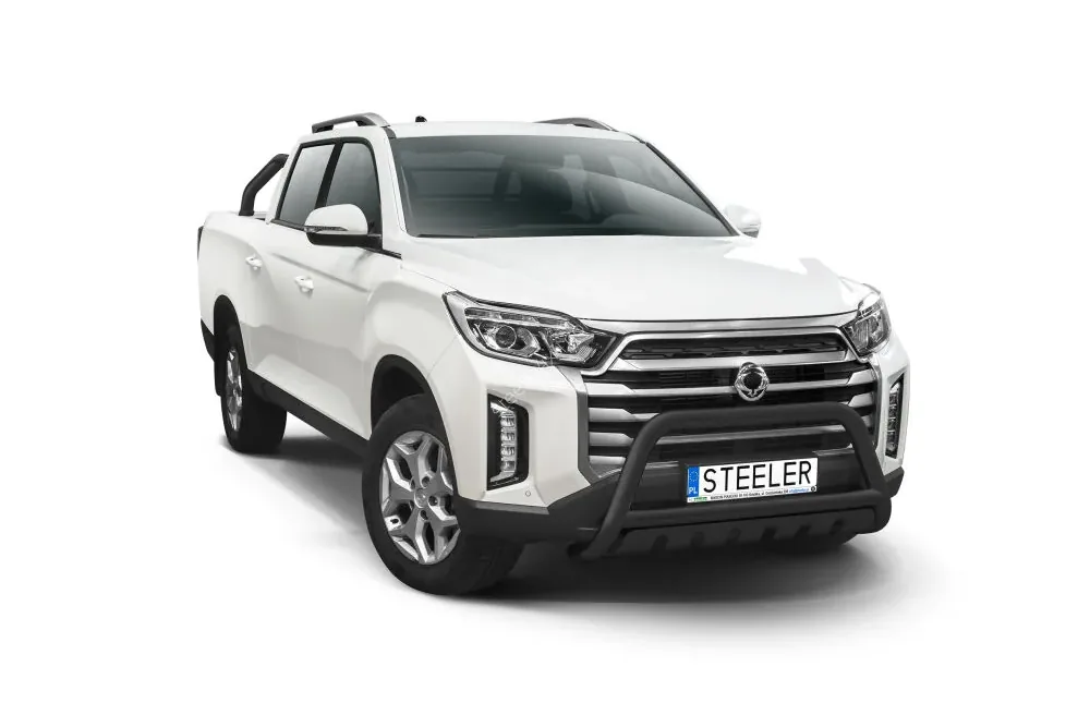 Дуга EC A с поперечиной и защитой моста, чёрная — SsangYong Musso (2021–)