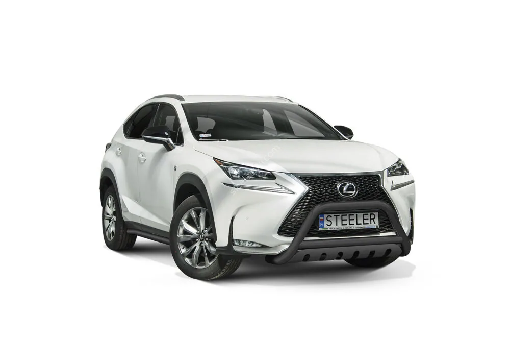 Дуга EC A с поперечиной и защитой моста, чёрная — Lexus NX (2014–)