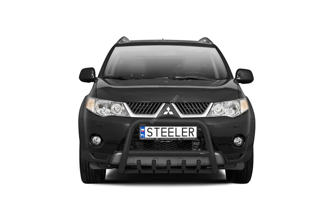 Дуга EC A с поперечиной и трубой моста, чёрная — Mitsubishi Outlander (2007–2010)
