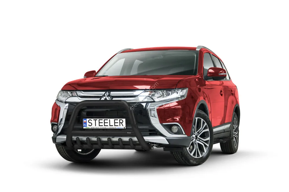 EC A-kaitseraud põikitoru ja sillatoruga, must — Mitsubishi Outlander (2015–2018)