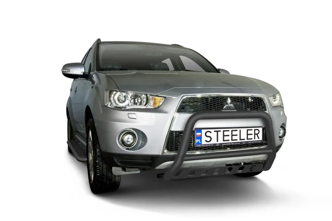 EC A-bar with cross bar and axle-plate, black — Mitsubishi Outlander (2010–2012)