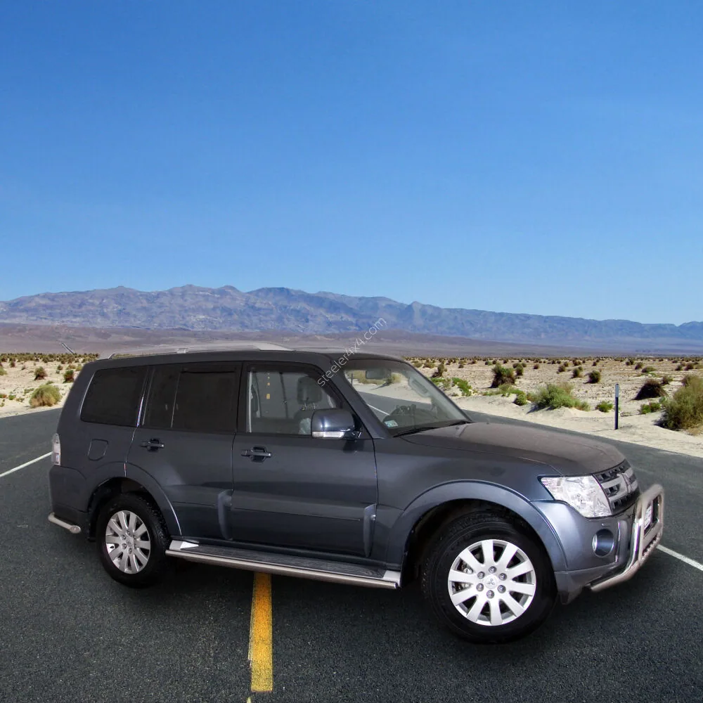 Stainless steel side bars — Mitsubishi Pajero (2007–2014)