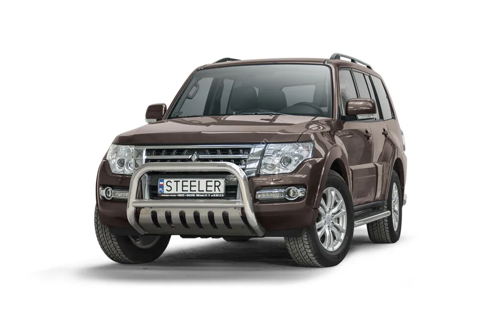 EC A-kaitseraud põikitoru ja sillaplaadiga — Mitsubishi Pajero (2007–2014)
