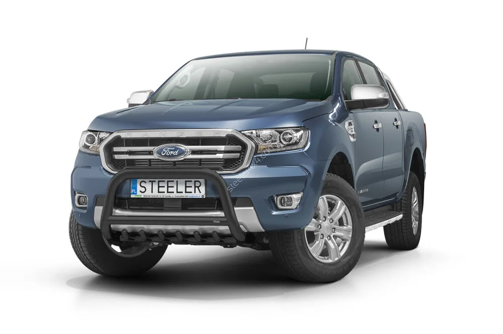 EC A-kaitseraud põikitoru ja sillatoruga, must — Ford Ranger (2019–)