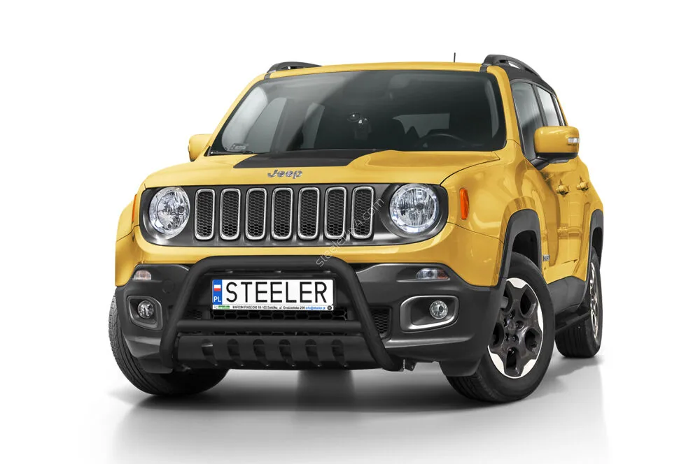 Дуга EC A с поперечиной и защитой моста, чёрная — Jeep Renegade (2014–2018)