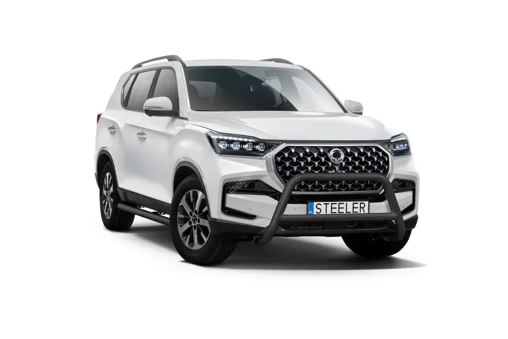 Дуга EC A с поперечиной, чёрная — SsangYong Rexton (2021–)