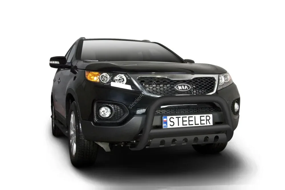 EC A-kaitseraud põikitoru ja sillaplaadiga, must — Kia Sorento (2009–2012)