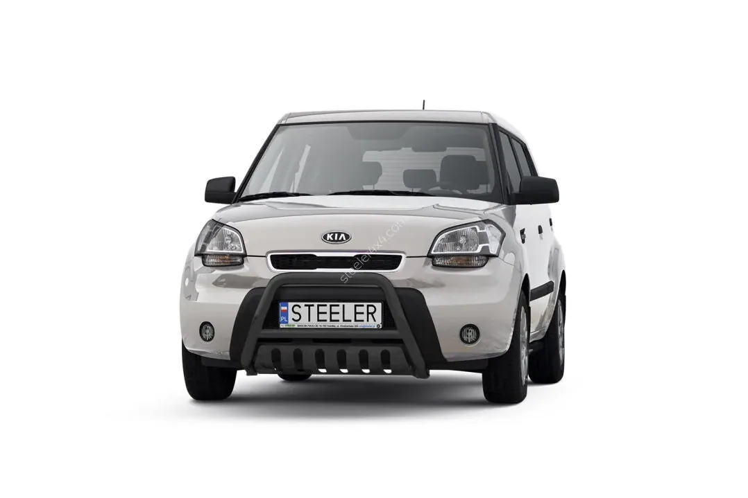 Дуга EC A с поперечиной и защитой моста, чёрная — Kia Soul (2009–2013)