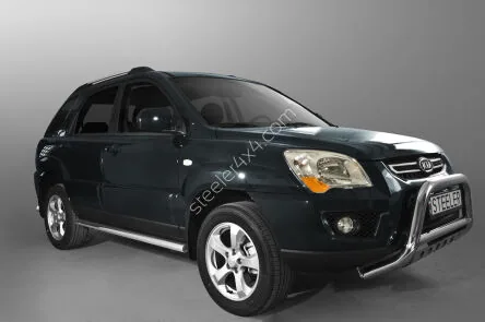 Stainless steel side bars — Kia Sportage (2008–2010)
