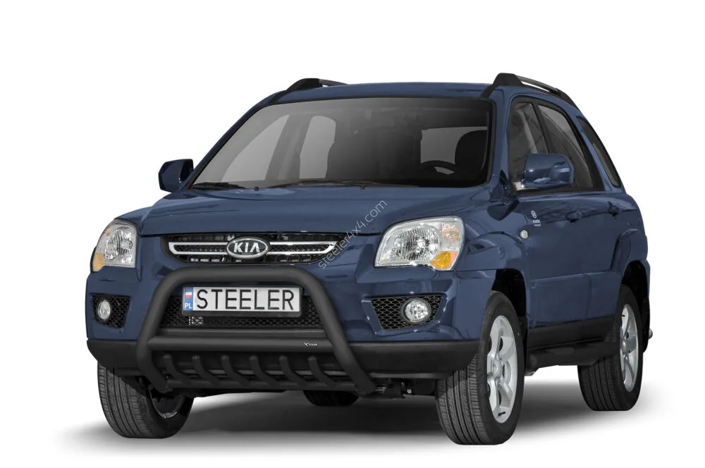 EC A-kaitseraud põikitoru ja sillatoruga, must — Kia Sportage (2008–2010)