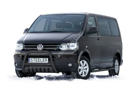 EC A-kaitseraud põikitoru ja sillaplaadiga, must — Volkswagen T5 (2003–2015)