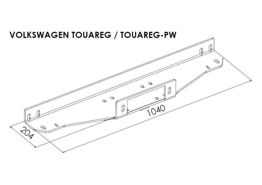 Hidden winch mounting plate — Volkswagen Touareg (2011–2015)