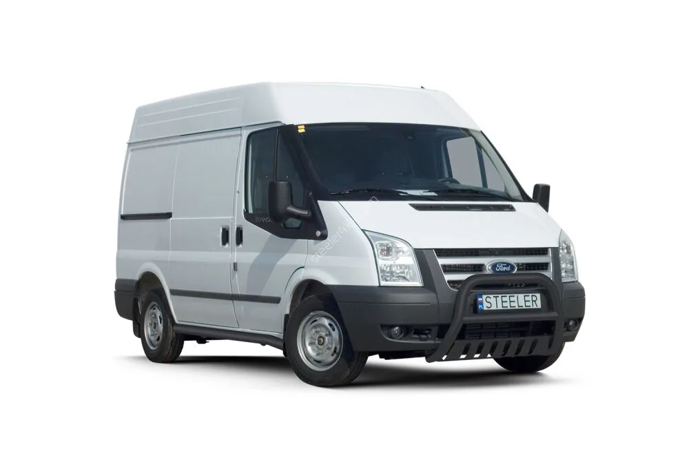 EC A-kaitseraud põikitoru ja sillaplaadiga, must — Ford Transit (2006–2014)