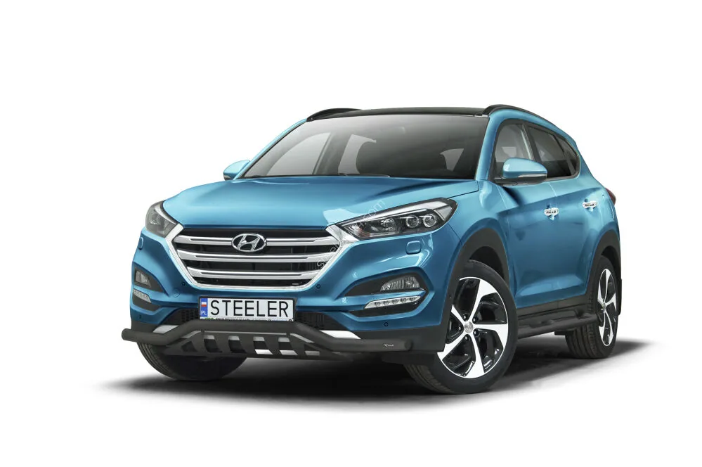 Нижняя дуга EC с защитой моста, чёрная — Hyundai Tucson (2015–2017)