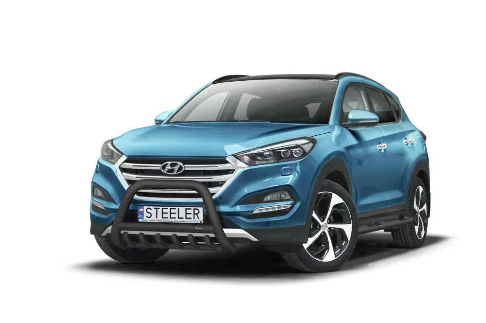 Дуга EC A с поперечиной и трубой моста, чёрная — Hyundai Tucson (2015–2017)