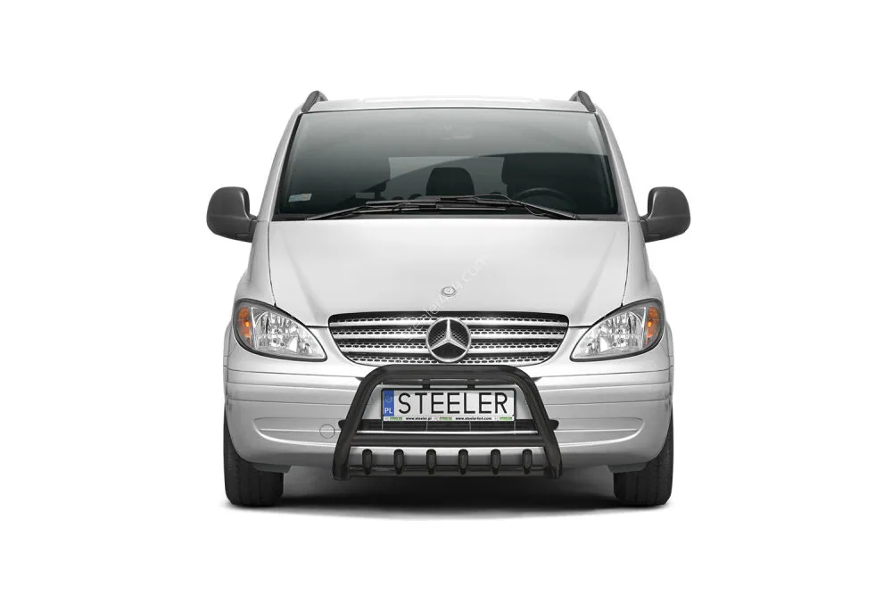 EC A-kaitseraud põikitoru ja sillatoruga, must — Mercedes-Benz Vito (2003–2010)