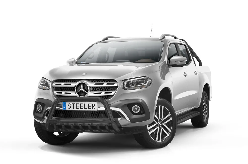 Дуга EC A с поперечиной и трубой моста, чёрная — Mercedes-Benz X-Class (2017–)
