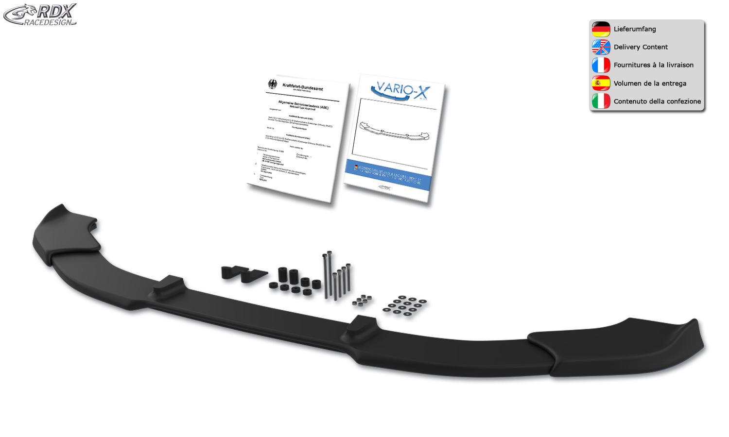 RDX VARIO-X front splitter – BMW 2 Series F22/F23